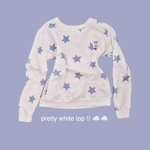 ✧ cute white&blue top! ☁️