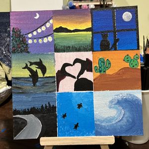 Mood Board Canvas Painting