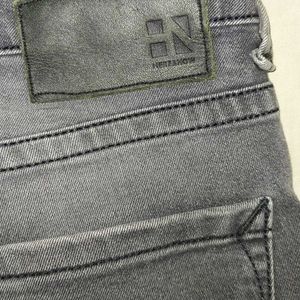 Here And Now Mens Slim Fit Grey Jeans