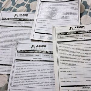 NEET Full Syllabus Allen Sample Paper