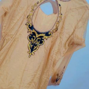 Golden Kurta With Dupatta PARTY WEAR