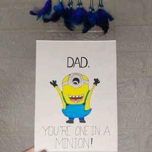 Handmade Minion Father's Day Card 🥰