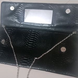 Price  Drop....Black crocodile leather sling bag