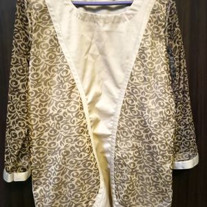 Women Top Leopard Sleeves