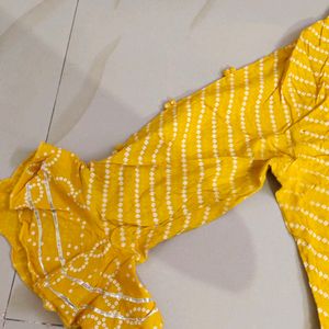 Yellow A Line Kurti