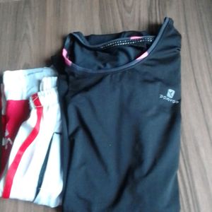 2 Shirt1 Lower Sweat Free Streachable  Gym Wear