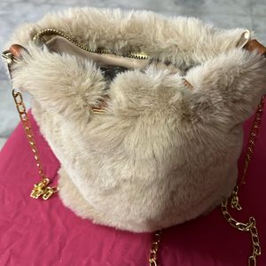 Brown Fluffy Sling Bag