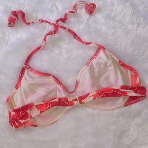 Red Tropical Print Bra