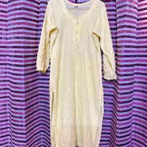 Lucknowi Embroidery Cotton Kurta