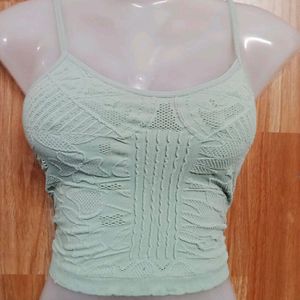 Stylish Green Crop Top