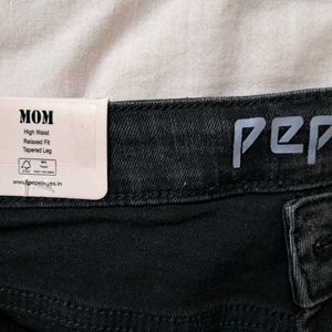 Brand New Pepe Jeans (Black) Washed Denim MOM Jean