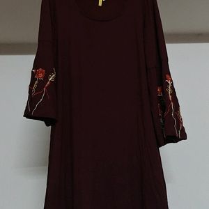 Maroon Dress By Chumbak