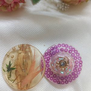 Handmade Resin Saree Pins