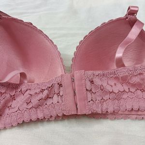 Pink Lace Bra 🌸