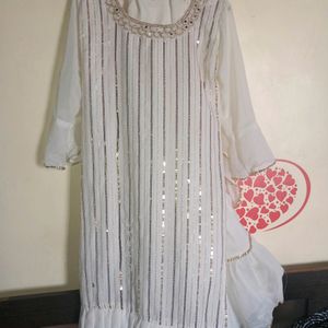 Beautiful White Garara No Flaws Size Xl