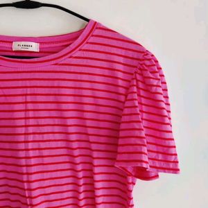 Pink Stripe Crop Top