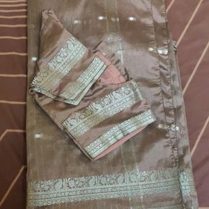 Block Print Saree With Blouse