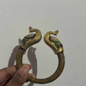 Peacock Gold Press Bracelet