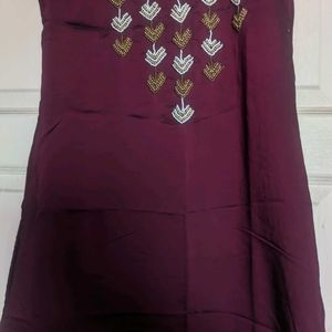 Silk Kurti Top With Lining