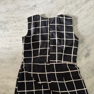 An A-line Checkered Dress