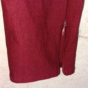 PG Trendy Designer Party Top Flared Maroon