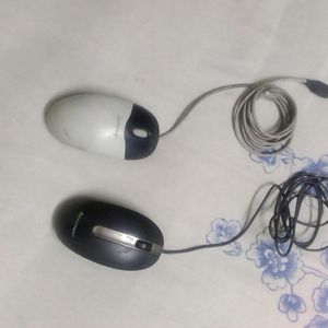 2 Original Lenovo Long Wired Mouse