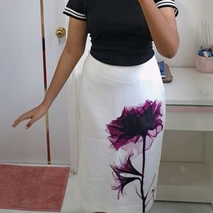 Y2K Digital Print Midi Skirt