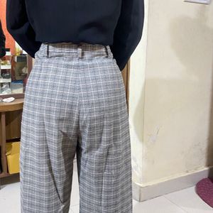 Straight Plaid Pants