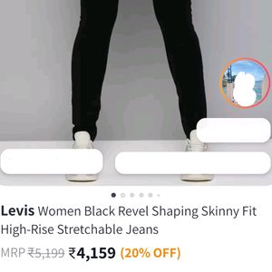 Levi's New Black Super Skinny Stretchable Jeans