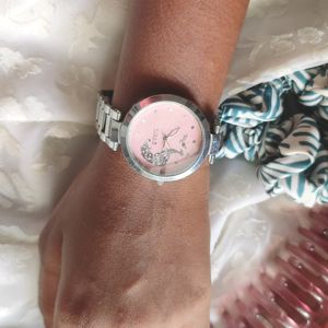 Vills Laurens Watch With Peacock Design Nude Pink