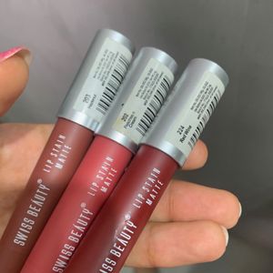Set Of 3 Swiss Beauty Lipsticks