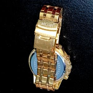 Megir Golden Chronograph Stopwatch