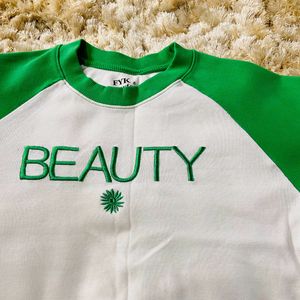 Beautiful crop T-shirt with embroidered design