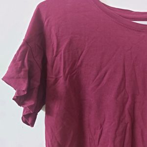 Women's Crop Tshirt Red