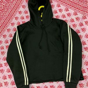 Black Striped Hoodie