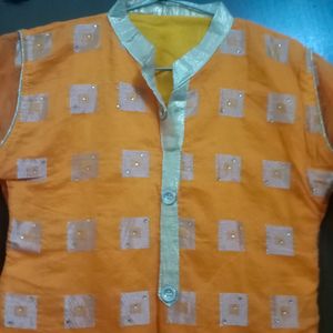 Festive Orange Kurta