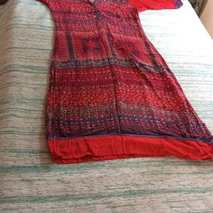 Shining Red Kurti