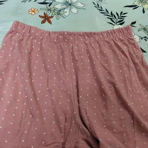 Pink Polka Dot Shorts For Daily Wear