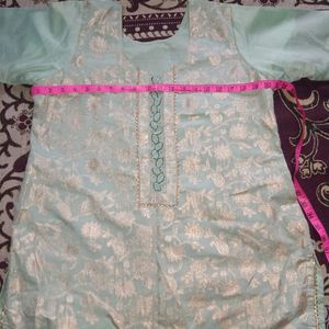 Like New Silk Dress Top Bottom Dupatta XXL