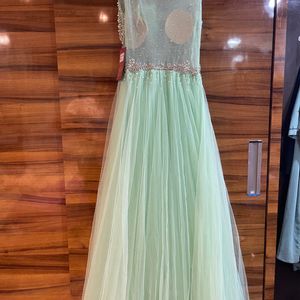 sea green dubai floral gown new with tag