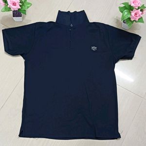 Navy Blue Men Looking Smart T.Shirt