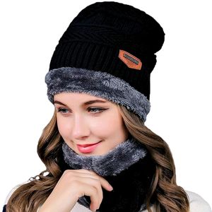 Warm Knit Hats, Skull Cap with Neck Warmer Winter