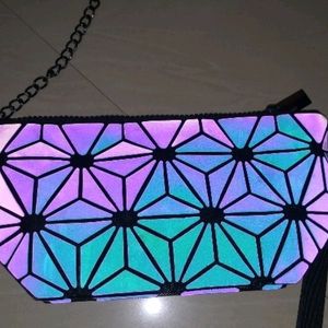 llHolographic Sling Bag Women Pouch Clutch Handbag