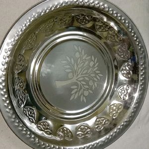 Stainless Steel Pooja Thali Plate