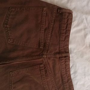 ZARA BROWN WIDE LEG DENIM