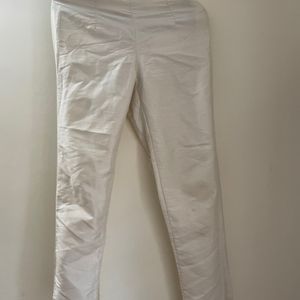 W offwhite silk Pants