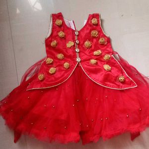 Cute Red Baby Gown