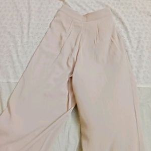 Beige Wide Leg Pants Korean Style