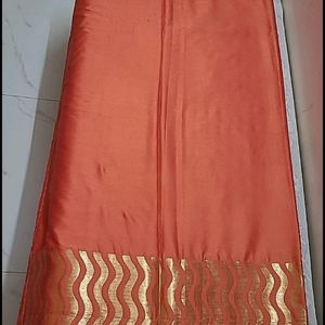 Beautiful Orange Silk Saree