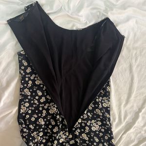 Black Bodycon Dress With Long Zipper